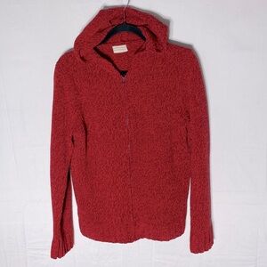 Cache Creek Red Knit Zip Hoodie S